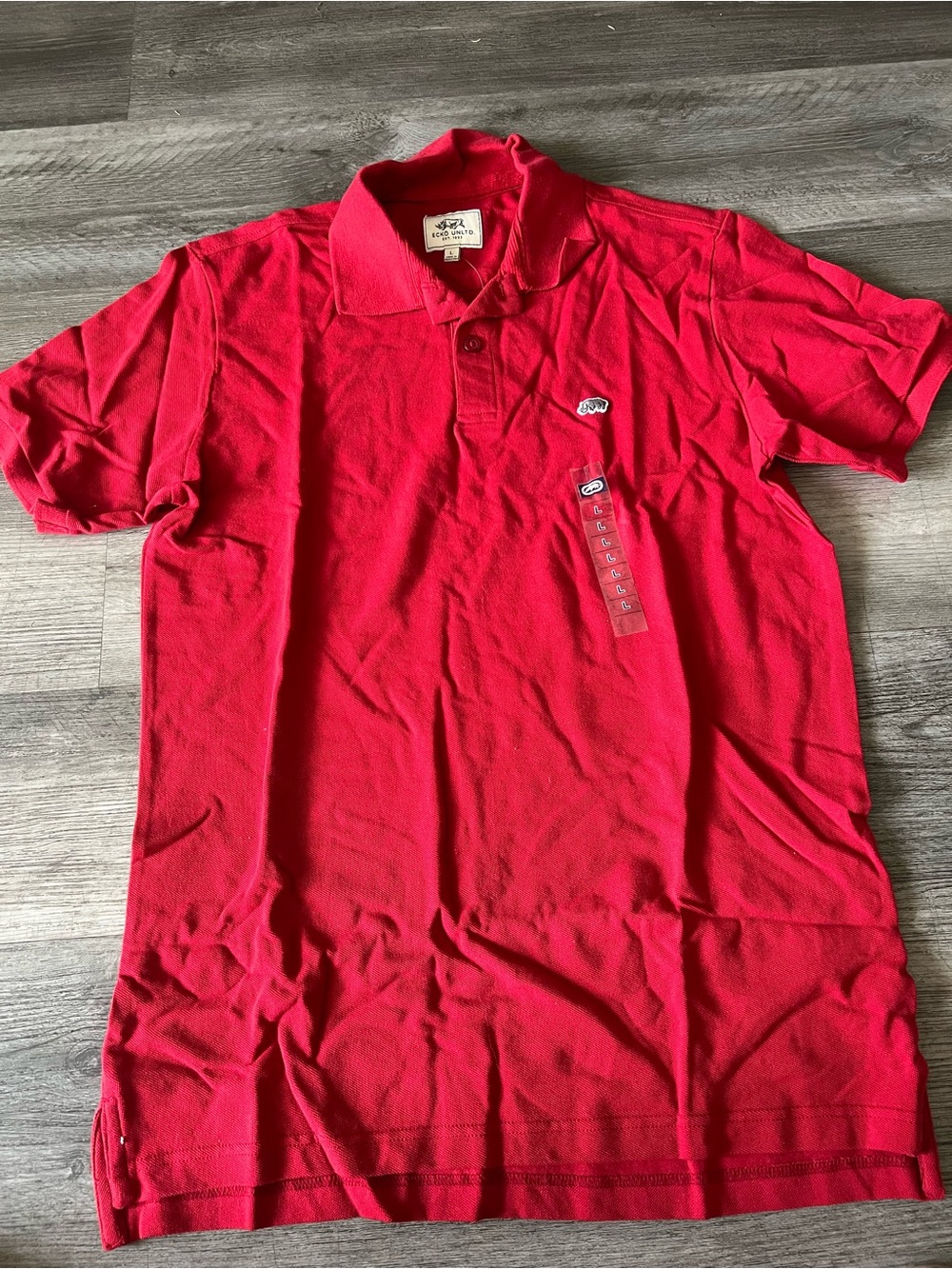 Ecko Unlimited Red Polo Shirt with Embroidered Logo